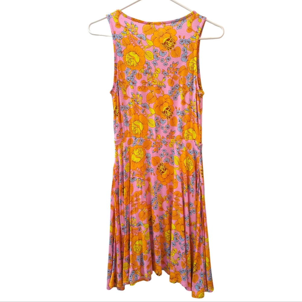 Agnes & Dora Fit and Flare Tank Dress, I Got You Babe Fisher X-Small Floral Midi - Picture 4 of 16